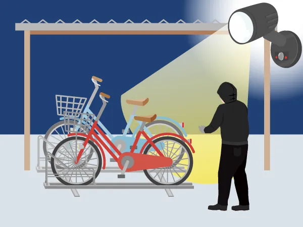 駐輪場の防犯イメージ